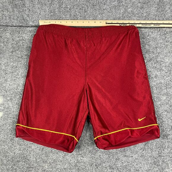 Nike Athletic Shorts Mens Size M Red Mesh Lightweight Breathable Running Gym - Picture 1 of 9